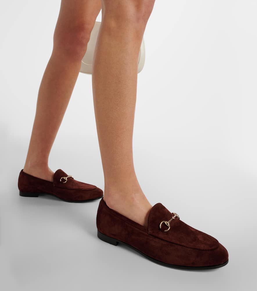 Gucci Gucci Jordaan Horsebit suede loafers