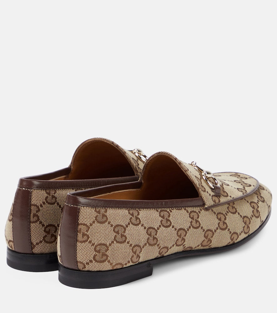 Gucci Jordaan Horsebit GG canvas loafers