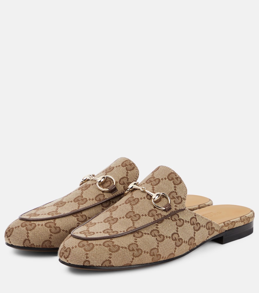 Gucci Princetown GG canvas mules