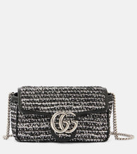Gucci GG Marmont Mini embellished tweed shoulder bag. Shop Gucci Crossbody Bags for women now.