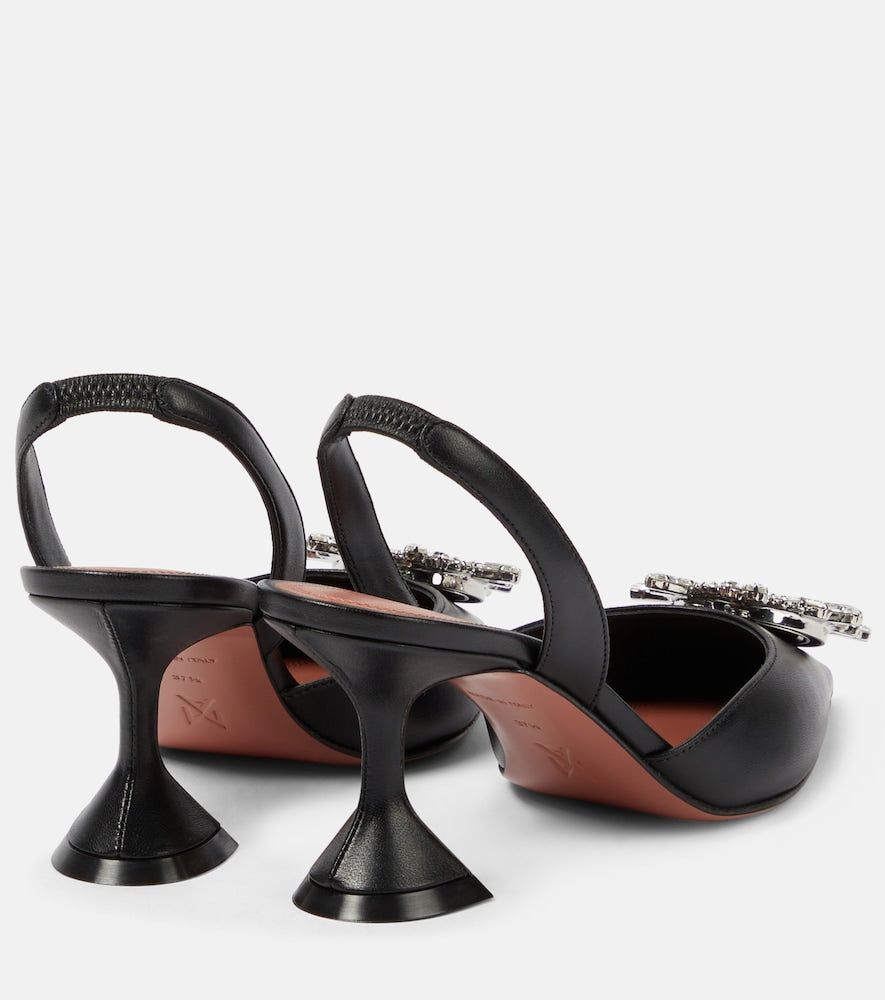 Amina Muaddi Begum 70 leather slingback pumps
