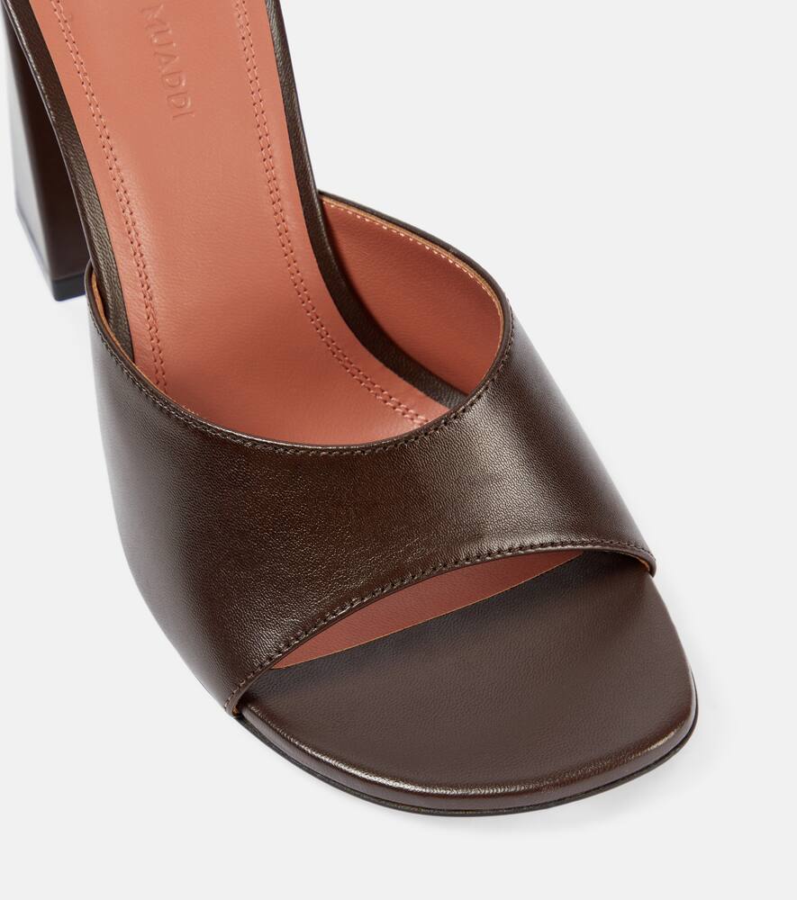 Amina Muaddi Brigitte 95 leather mules