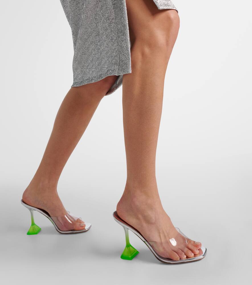 Amina Muaddi Lupita Glass 95 PVC mules