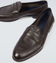 Brioni Grained leather loafers