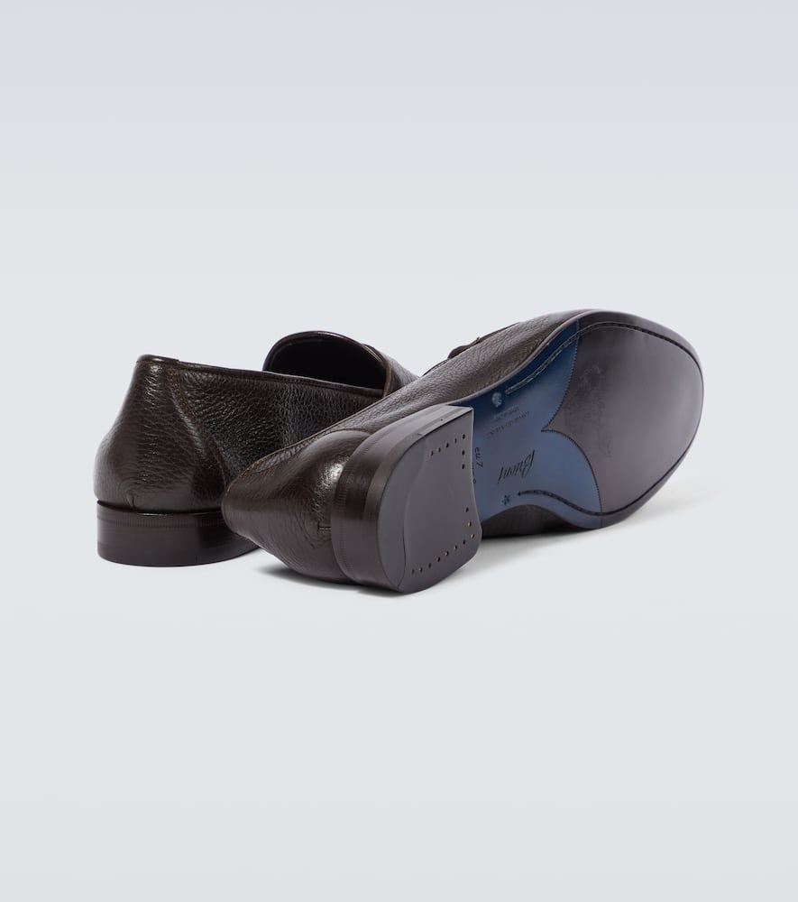 Brioni Grained leather loafers