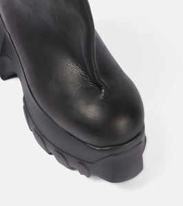 Rick Owens Mega Tractor leather ankle boots