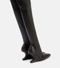 Rick Owens Cantilever leather over-the-knee boots