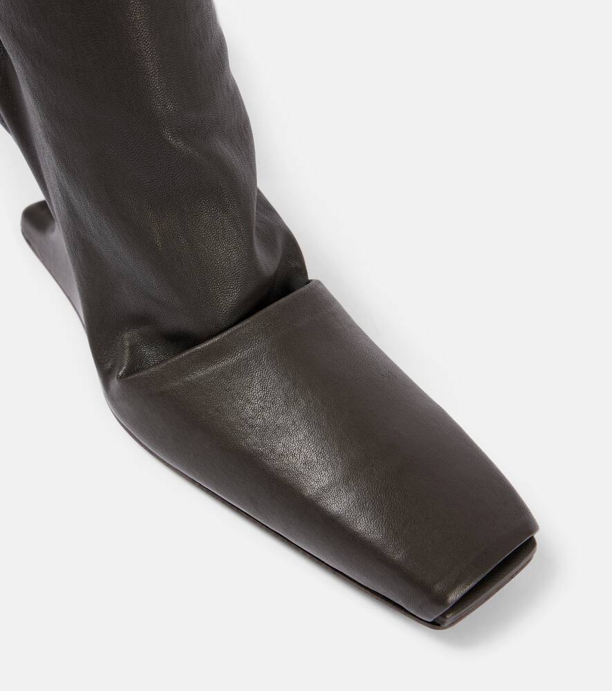 Rick Owens Cantilever leather over-the-knee boots