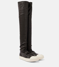 Rick Owens Stocking knee-high leather sneakers - Rick Owens 及膝皮质运动鞋