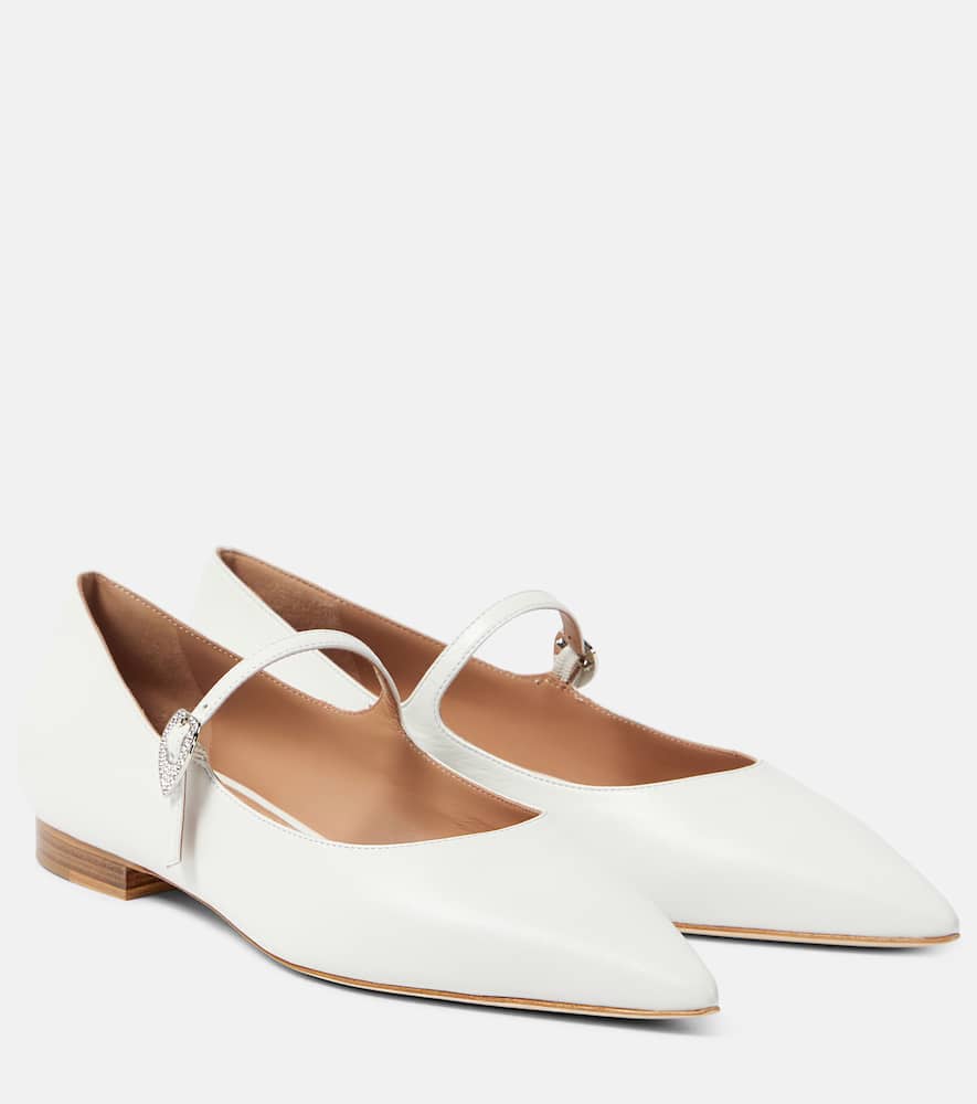 Malone Souliers x Tabitha Simmons Kate leather ballet flats