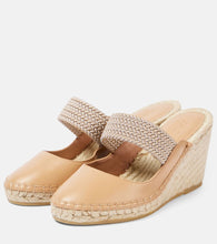Malone Souliers Siena 70 leather espadrille wedges