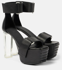 Rick Owens Leather platform sandals