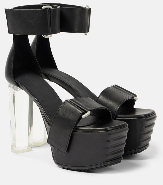 Rick Owens Leather platform sandals