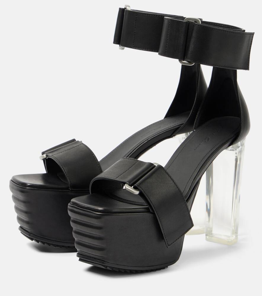 Rick Owens Leather platform sandals
