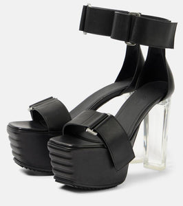 Rick Owens Leather platform sandals