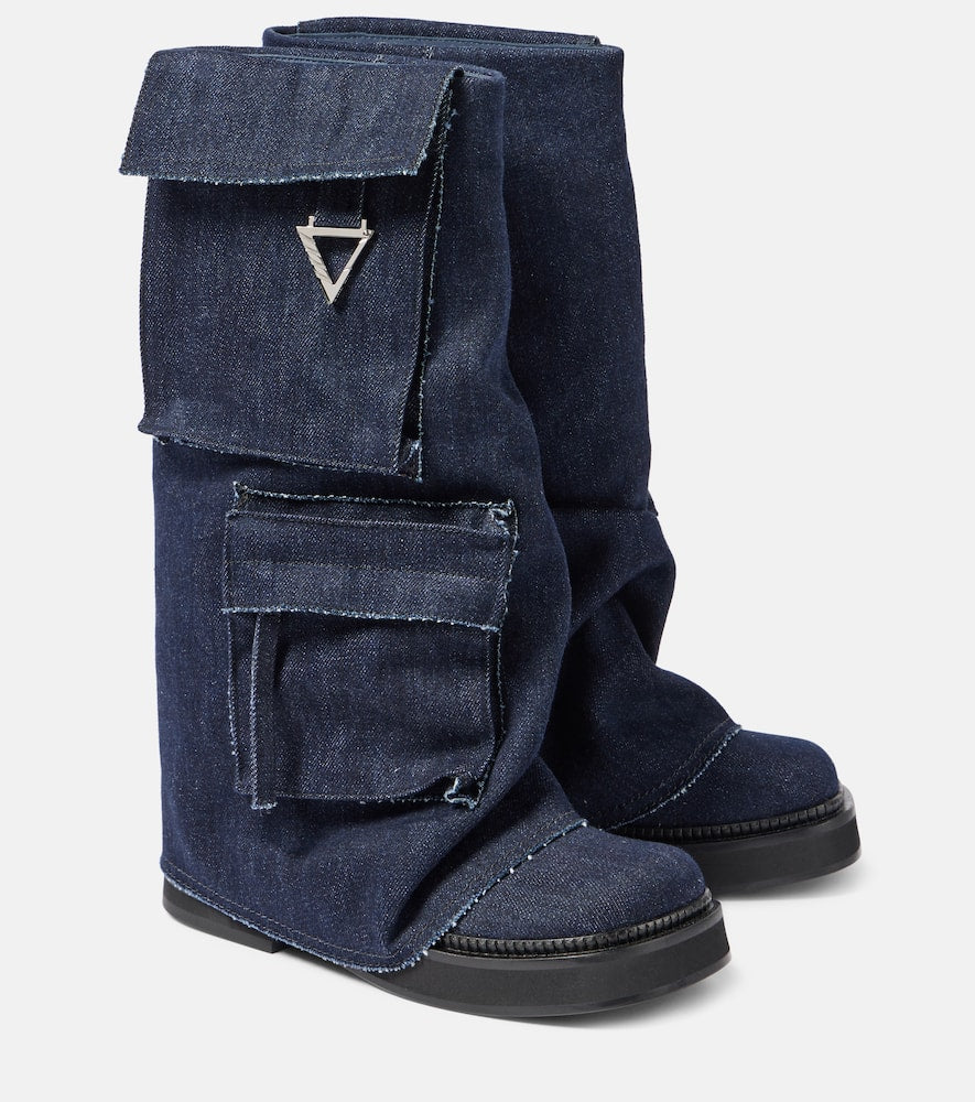 The Attico Robin denim combat boots - Attico Robin 牛仔布战斗靴
