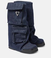 The Attico Robin denim combat boots