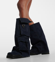 The Attico Robin denim combat boots