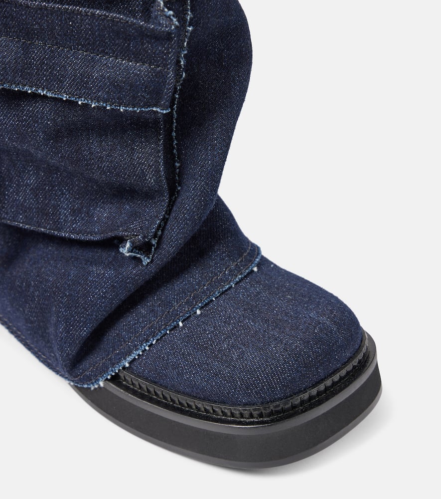 The Attico Robin denim combat boots