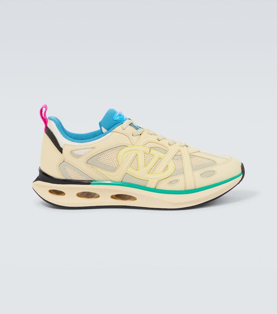 Valentino Garavani VLogo Easyjog leather-trimmed sneakers