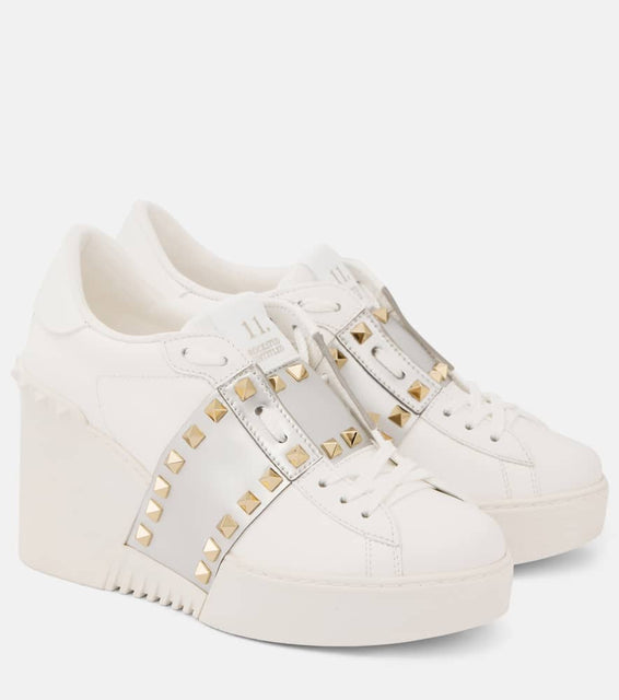 Valentino Garavani Open Disco leather wedge sneakers