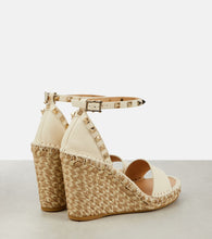 Valentino Garavani Rockstud 105 leather espadrille wedges
