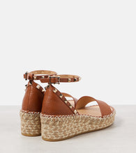 Valentino Garavani Rockstud 55 leather espadrille wedges