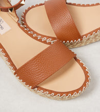 Valentino Garavani Rockstud 55 leather espadrille wedges