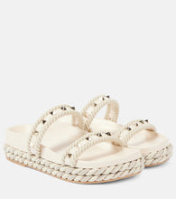 Valentino Garavani Rockstud leather espadrille sandals - Valentino Garavani Rockstud 皮革草编凉鞋