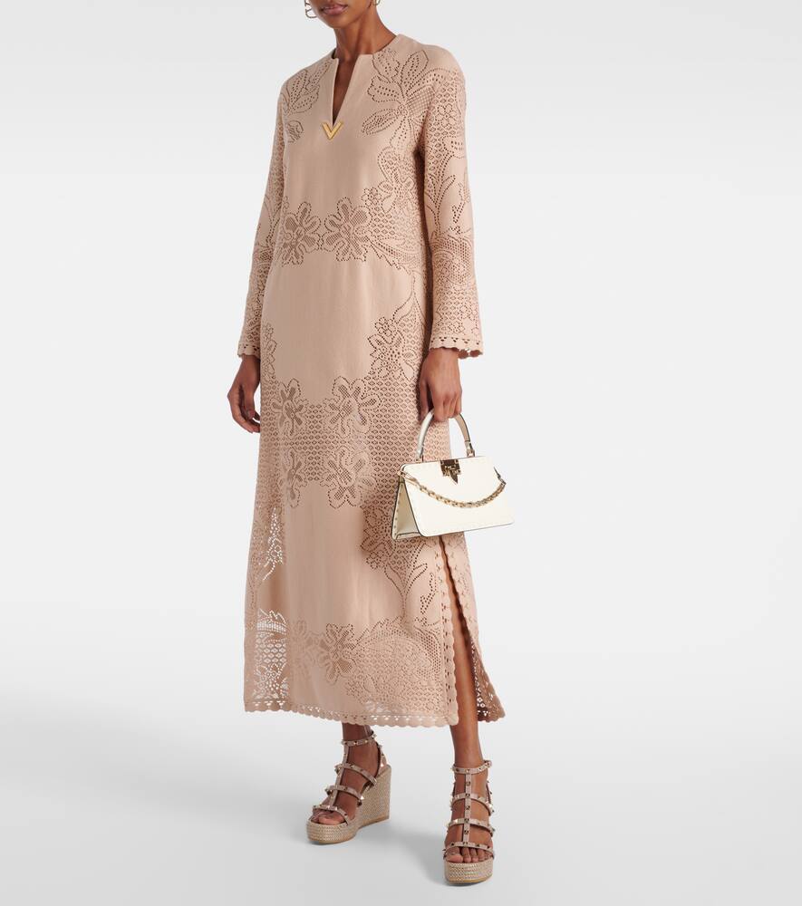 Valentino Garavani Torchon leather wedge espadrilles