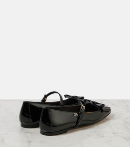 Valentino Garavani Romance Bow patent leather Mary Jane flats