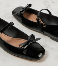 Valentino Garavani Romance Bow patent leather Mary Jane flats