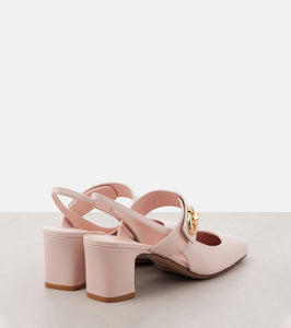 Valentino Garavani VLogo patent leather slingback pumps