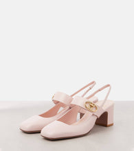 Valentino Garavani VLogo patent leather slingback pumps