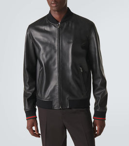 Gucci Leather bomber jacket