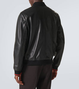 Gucci Leather bomber jacket