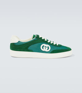 Gucci Interlocking G suede and canvas sneakers