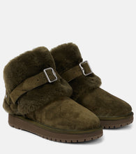 Burberry Shearling-trimmed suede ankle boots - Burberry 羊毛饰边绒面革踝靴
