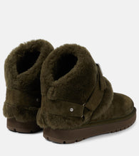 Burberry Shearling-trimmed suede ankle boots