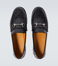 Gucci Horsebit GG-embossed leather loafers