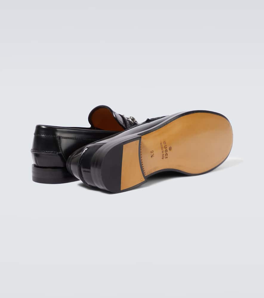 Gucci Horsebit GG-embossed leather loafers