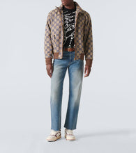 Gucci Re-Web suede-trimmed leather sneakers