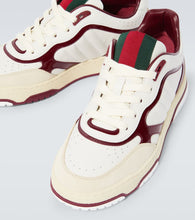 Gucci Re-Web suede-trimmed leather sneakers