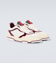Gucci Re-Web suede-trimmed leather sneakers
