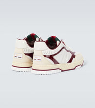 Gucci Re-Web suede-trimmed leather sneakers
