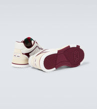 Gucci Re-Web suede-trimmed leather sneakers