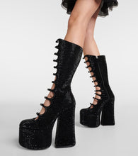 Marc Jacobs Kiki embellished suede platform knee-high boots