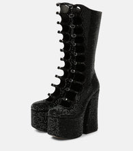 Marc Jacobs Kiki embellished suede platform knee-high boots