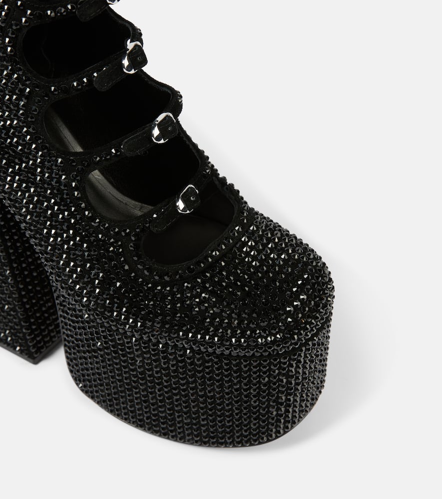 Marc Jacobs Kiki embellished suede platform knee-high boots