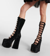 Marc Jacobs Kiki embellished suede platform knee-high boots
